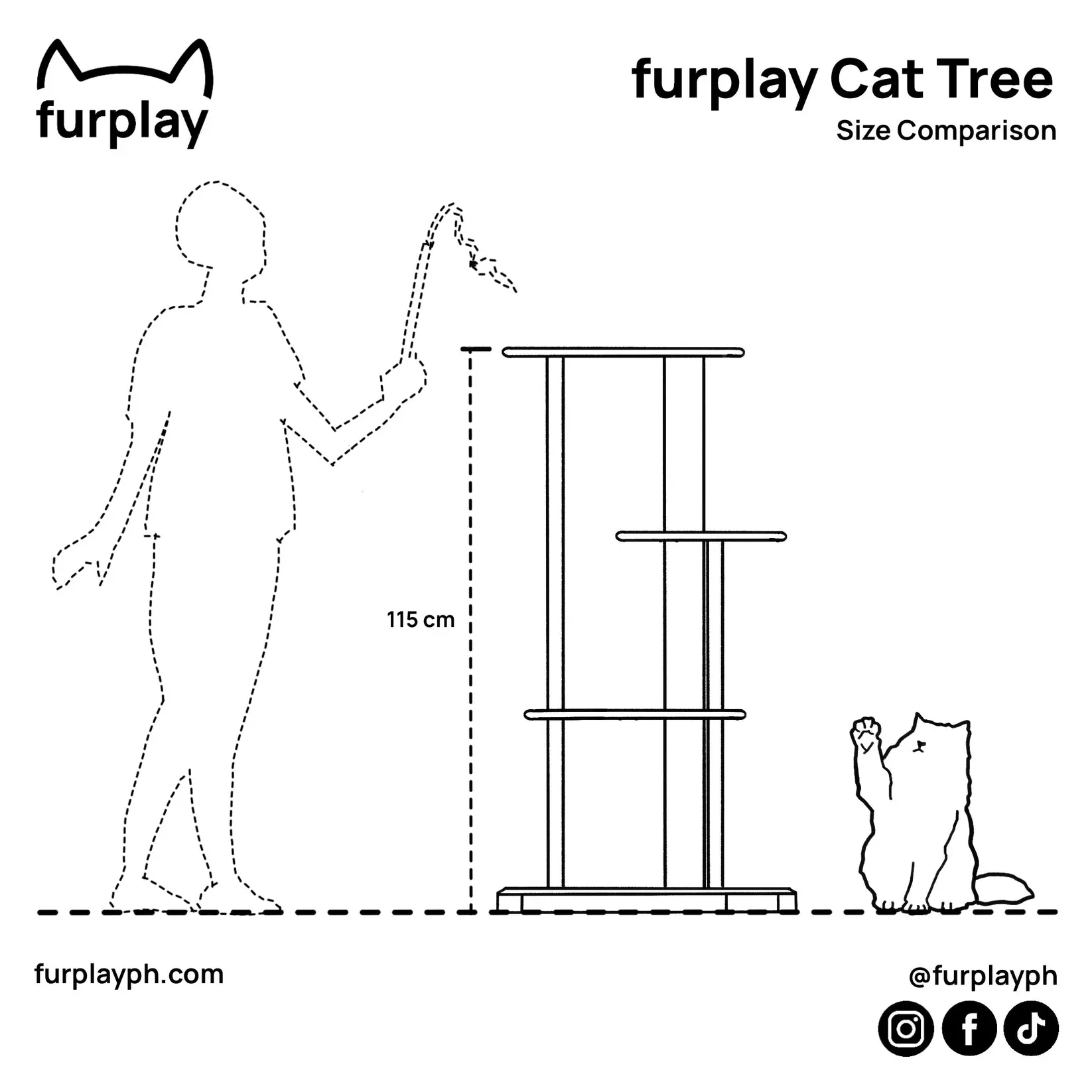 Furplay Cat Tree size comparison