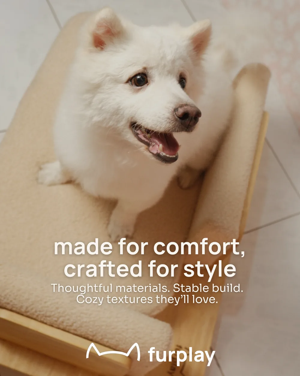 Dog using Furplay Pet Bed